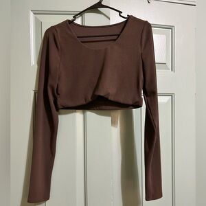 Brown Alo Yoga Crop Top, Size L